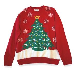 Christmas Tree Ugly Holiday Sweater Womens Large
